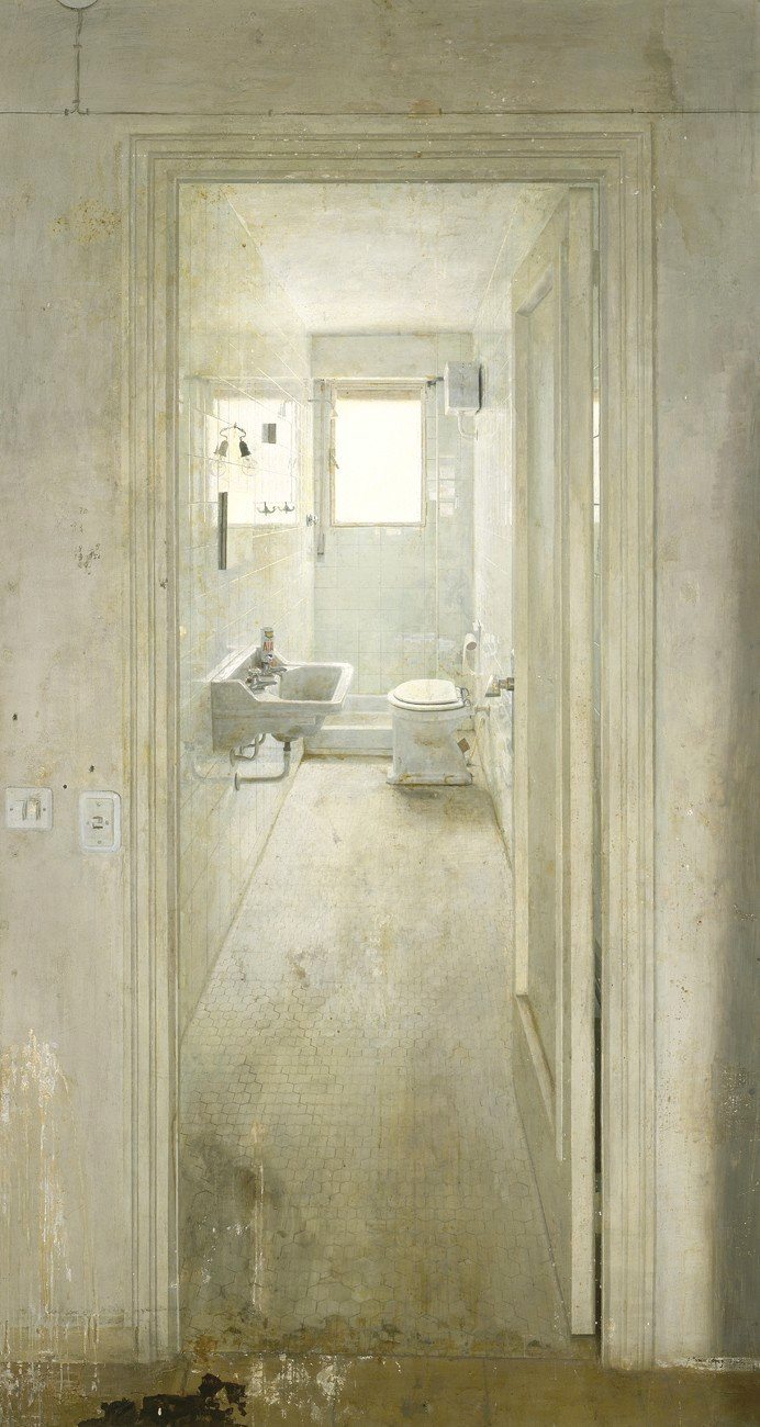 El cuarto de baño (the bathroom) 1966, oil on panel