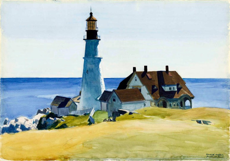 portland head light 1927, watercolour (adj)